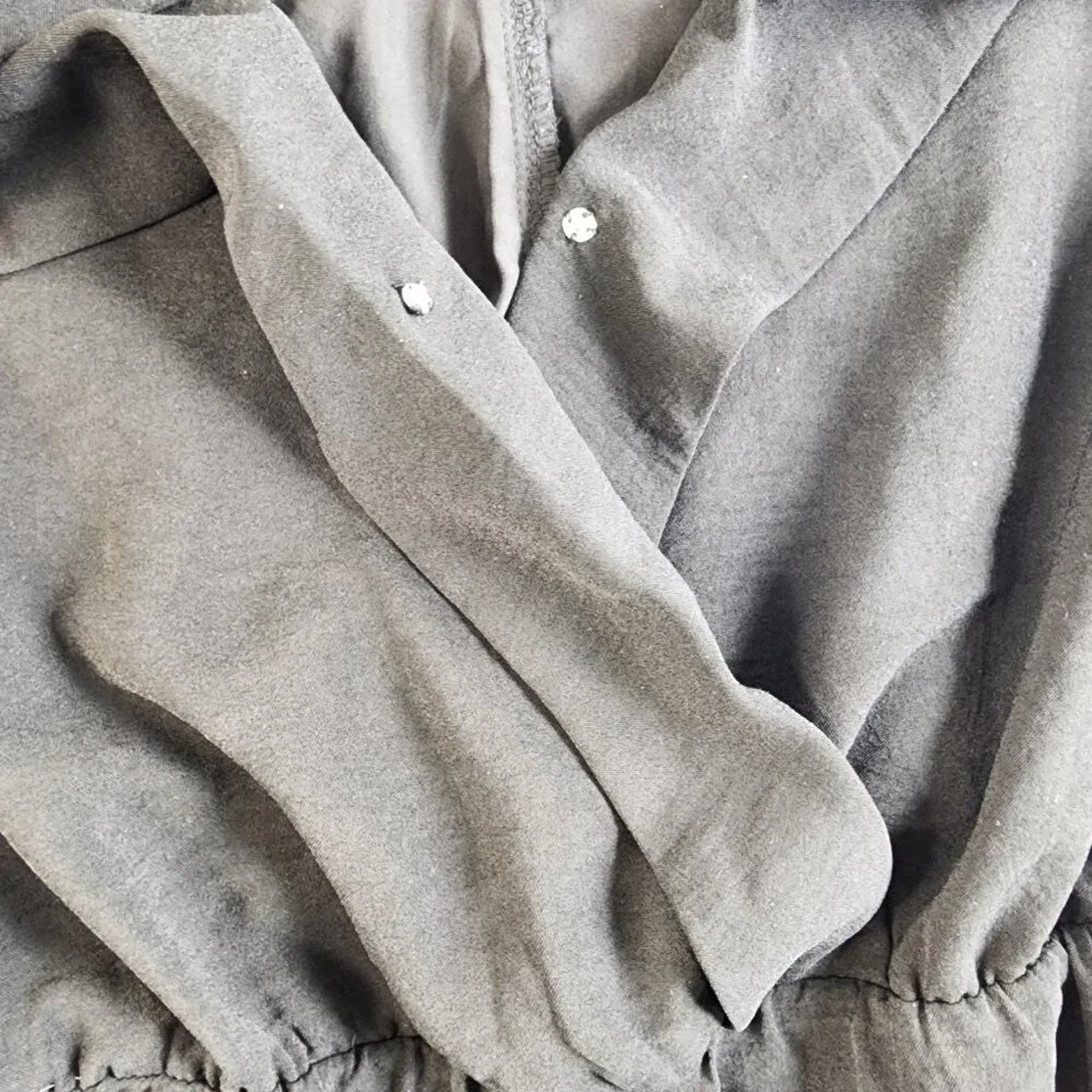 PrettyGarden Womens Black Romper Size XL One Piece Shorts Pockets Cute Spring - Picture 6 of 11